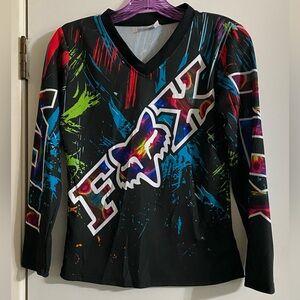 Fox Kids Black and Multicolor Graphic Jersey